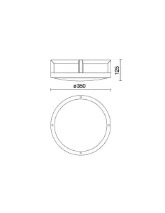 Plafonnier Side e5400 cerkio 2x26w bi 2