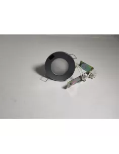 Spot encastré rond Arkos 350q, gris satiné, verre IP65, F70, GU5.3, 12 V