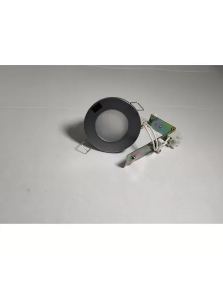 Arkos 350q incasso tondo grigio satinato con vetro ip65 f 70 gu5,3 12v