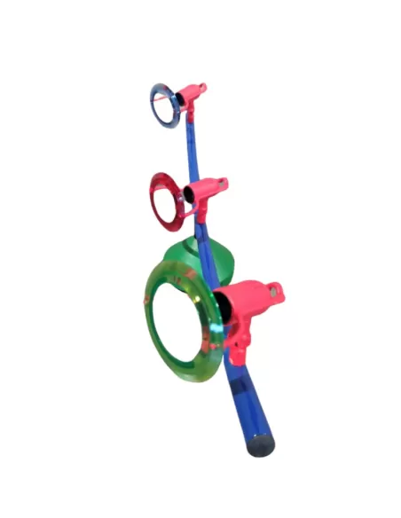 Régulateur linéaire à spot métallique f 2649-3 Jupiter, 3 lumières, disques rouge/vert/bleu, 3xe14