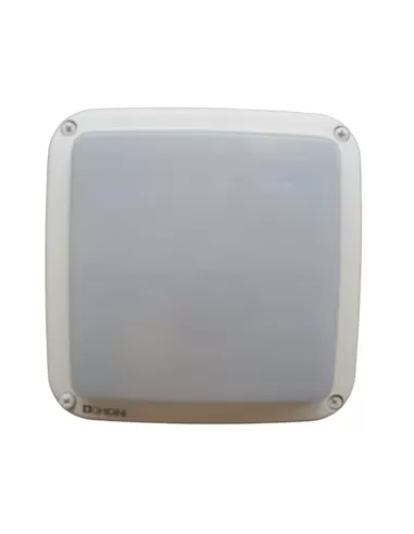 Ghidini 10110//ob ercole plafoniera quadrata bianca 1x75w alluminio diffusore opale plexigas