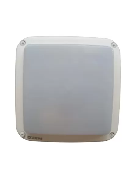 Ghidini 10110//ob ercole plafoniera quadrata bianca 1x75w alluminio diffusore opale plexigas