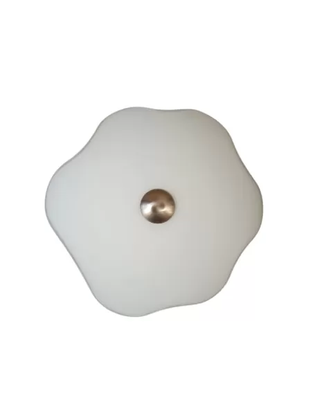 Bilumen 5560 fiore piccolo lampada soffitto vetro satinato str nikel 2x60w e27