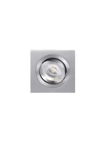 Pan International Inc0007 Tourne-joint carré encastré GU10 aluminium