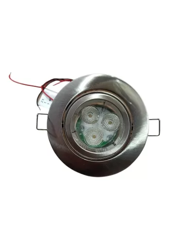 Mondial Lux pg108nk rundes, verstellbares Nikel-LED-Modul, 3 x 3 W, 700 mA, WW