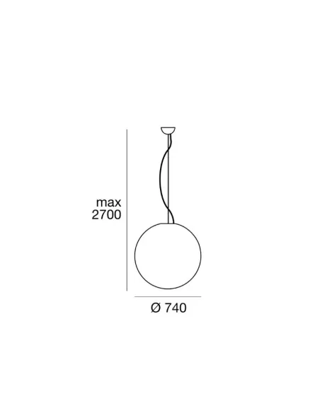 Linea light 10107 oh! d750 suspension e27 57w pl nat