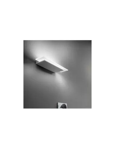 Linea light 7487 dublight applique led 27w plex satinato