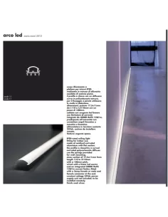 Viabizzuno f6 218 99 arcoled profil vide polycarbonate argent