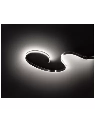 Cini & nils w1601 formala mur plafond blanc 2700k acier satiné//noir