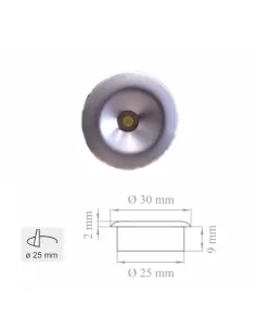 Projecteur LED Lampo TC01M/CR/BN 350 mA 1 W, boîtier chromé métallique 4000 K