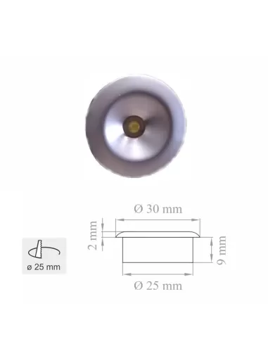 Lampo tc01m//cr//bn faretto led 350ma 1w metal cromo 4000k