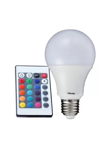 Lampo g70e27rgbw rgb lamp e27 7w 230v 4000k with remote control
