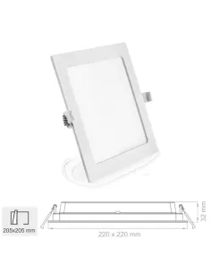 Lambo sqled6wbc phare led carré incas 6w 230v 3000k