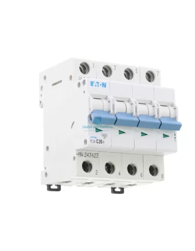Eaton 243423 pls4-c20/4 disyuntor 4.5ka 4p c 20a