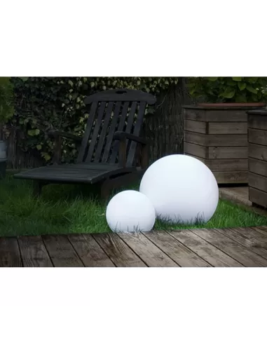 Sphère de jardin Leds-c4 55-9156-y4-m1 40 cm blanc laiteux
