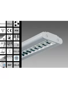 Disano 14382100 giano 2-t5 2231 fl2x28 cell sandblasted silver