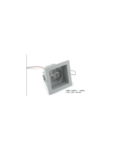 Foco metálico 15096 empotrable cuadrado aluminio