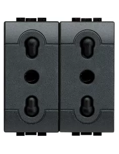 Bticino l4180/2 prise double bivalente 10/16a vivant international