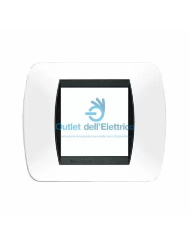 Bticino l4802pb 2p plaque plastique blanc salon international