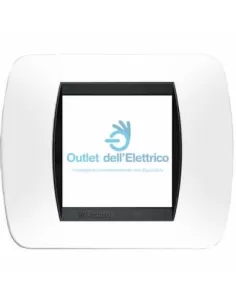 Bticino l4802pb placca 2p plast bianco living international 2