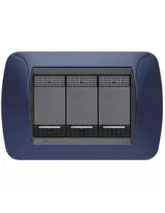 Plaque intérieure 3p solid living bleu