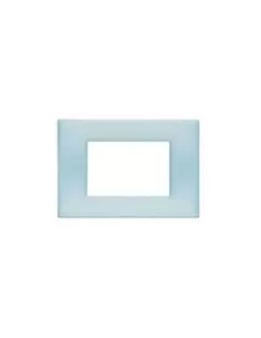 Assiette 3 places Bticino bleu opalin clair n4803bp