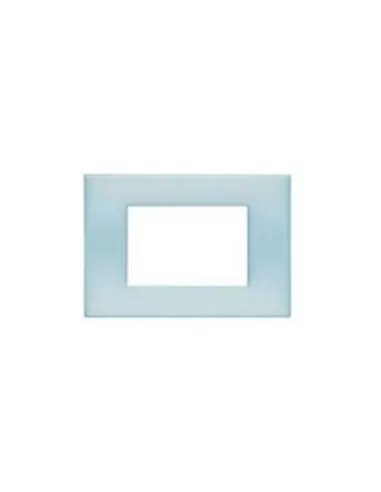 Assiette 3 places Bticino bleu opalin clair n4803bp