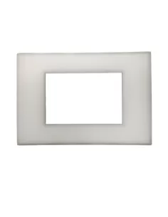 Plaque lumineuse 3P blanche opale