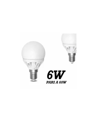 Elcart 180610100 Miniglobo Lámpara LED E14 6W blanco natural