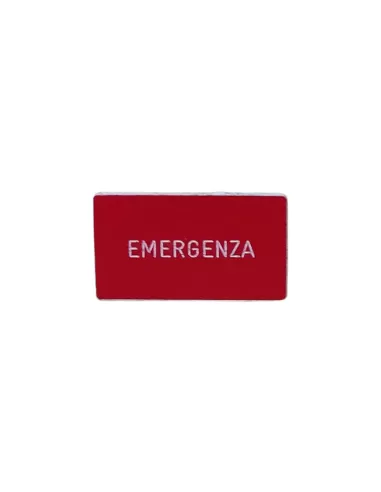 Ge power 188114 p9acpbs114 red emergency plate 30x50