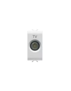 Gewiss gw10362 tv socket 1 pass-through module 5db male connector d 9.5 chorus white