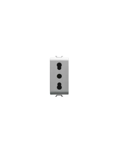 Gewiss gw14203 prise 1m 2p t 16a bivalent p17-11 s chorus titane