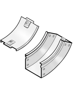 P31-uphill curve 45? 300x75 stainless steel