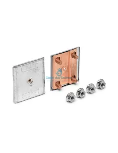 Plaque de raccordement galvanisée Zamet TO.200.0007.01 avec goupilles