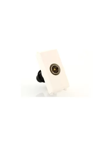 Prise coaxiale pour terminal TV mâle IEC blanc Tel&security