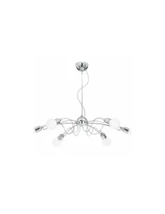Rossini 2597-6 suspension en métal chromé 6x60w e27 230v (sans lampes) 2