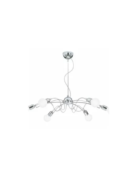 Rossini 2597-6 sospensione in metallo cromato 6x60w e27 230v(senza lampade)