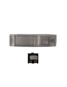 Urmet 1128//1 Genya narrow push-button panel with glass and nameplates