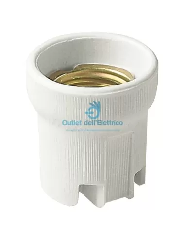 Douille Vimar 02174 E27 43 mm en porcelaine blanche