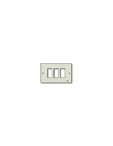 Vimar 08537 Plaque dorée 3 trous pour boîtes rectangulaires