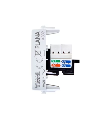 Vimar 14339.4 Netsafe Cat5E UTP 110 RJ45 Socket White