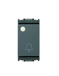 Vimar 16080.CF 1P No 10A Bouton Poussoir Sonnette Gris