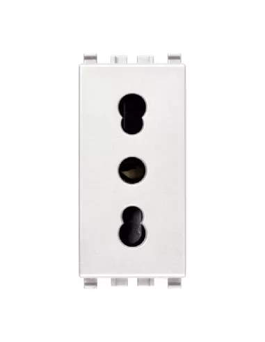 Vimar 20203.B Dual-Plug Socket 2P T 16A P17/11 White Eikon