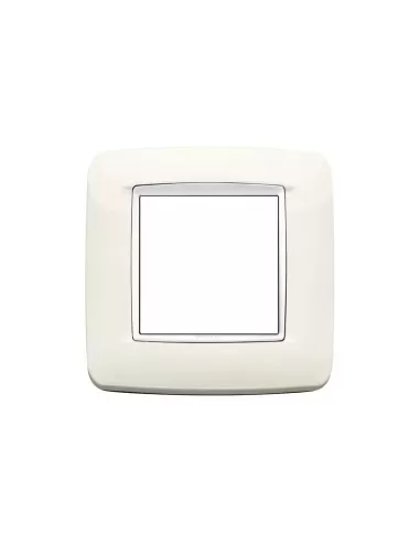 Vimar 20672.B01 Assiette Ronde Eikon 2 Modules Blanc Arctique