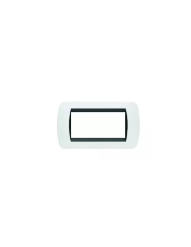 Bticino l4804ba living international assiette 4 places blanche