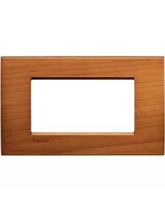 Bticino l4804lca Assiette 4 places en bois de cerisier américain Living International