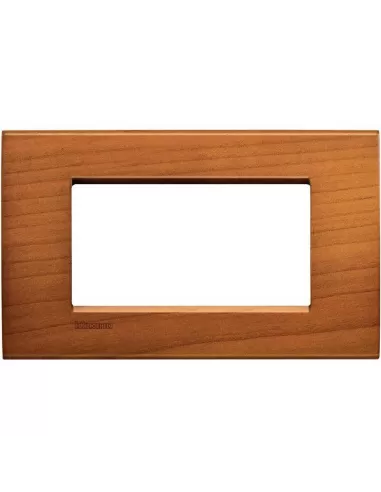 Bticino l4804lca 4-seater plate American cherry wood living international