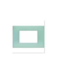 Bticino light n4803vp assiette 3 places vert opalin
