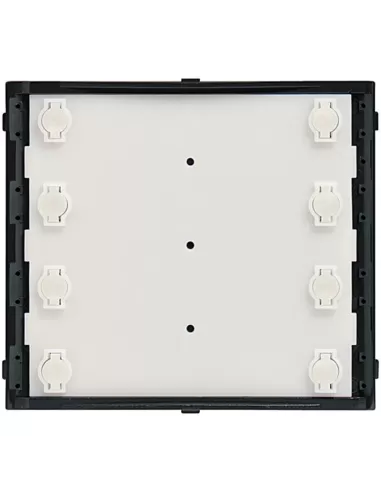 Bticino 342480 Kugelmodul mit 8 digitalen Tasten, angeordnet auf einer doppelten Terraneo-Säule