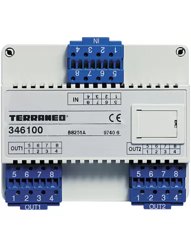 Bticino 346100 digital video riser shunt 1 input 2 outputs terraneo